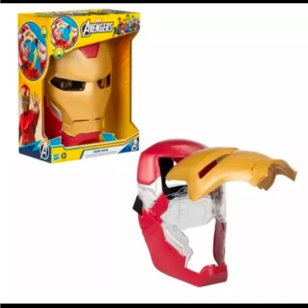 Iron Man Mask Light Effects Flip FX Mask Marvel Avengers Gold Red NEW